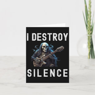 Destroy Silence Ghost Guitar Funny Guitar Karte