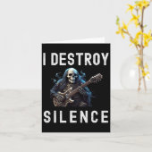 Destroy Silence Ghost Guitar Funny Guitar Karte (Gelbe Blume)