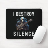 Destroy Silence Ghost Guitar Funny Guitar Mousepad (Mit Mouse)
