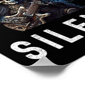 Destroy Silence Ghost Guitar Funny Guitar Poster (Ecke)