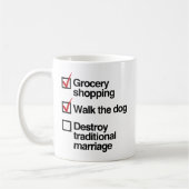 DESTROY TRADITIONAL MARRIAGE.pnng Kaffeetasse (Links)