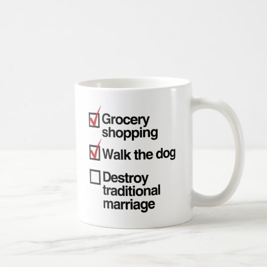 DESTROY TRADITIONAL MARRIAGE.pnng Kaffeetasse (Rechts)