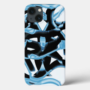 Destroyed blue and black scraps or tape Case-Mate iPhone hülle