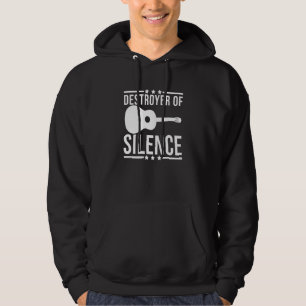Destroyer of Silence Guitar Gitarrist Funny Guitar Hoodie