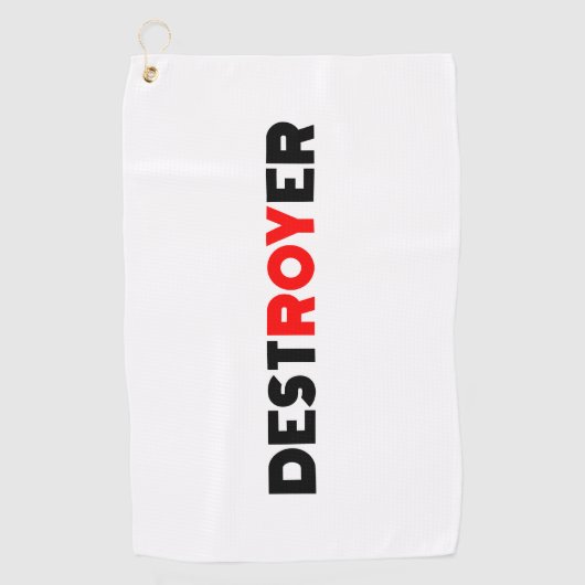 Destroyer Roy Golfhandtuch (Vorderseite)