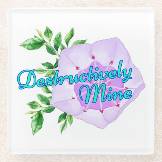 Destructively Mine Glasuntersetzer (Vorderseite)