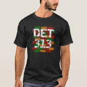 DET 313 Detroit Area Code Graffiti T-Shirt (Vorderseite)