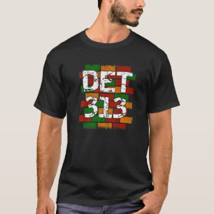 DET 313 Detroit Vorwahl Graffiti   T-Shirt