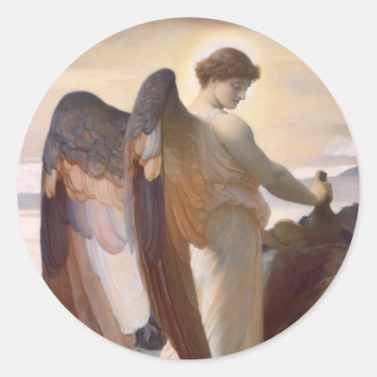 Detail Angel, Elija in der Wildnis Runder Aufkleber (Vorderseite)