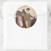 Detail Angel, Elija in der Wildnis Runder Aufkleber (Tasche)