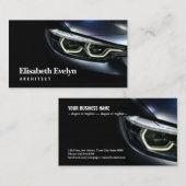 Detail auf einem der LED-Scheinwerfer, modernes Au Visitenkarte (Vorne/Hinten)