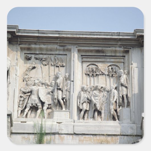 Detail aus dem Arch Constantine Quadratischer Aufkleber (Vorderseite)