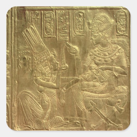 Detail aus dem Goldenen Schrein Quadratischer Aufkleber (Vorderseite)