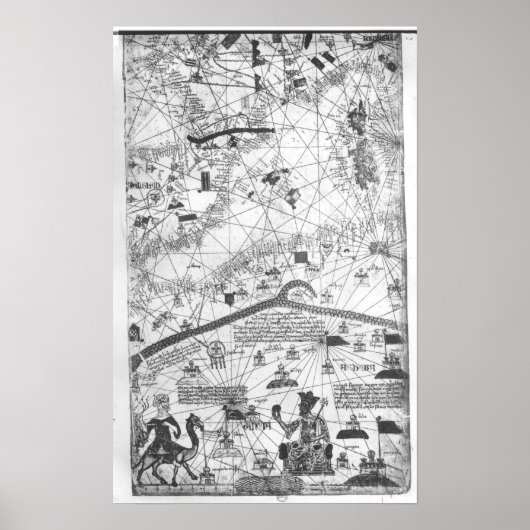 Detail aus dem katalanischen Atlas, 1375 Poster (Vorne)