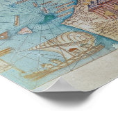 Detail aus dem katalanischen Atlas, 1375 Poster (Ecke)