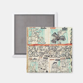 Detail aus einem Maya-Codex Magnet (Vorderseite/Rückseite)