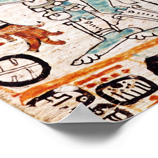 Detail aus einem Maya-Codex Poster (Ecke)