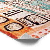 Detail aus einem Maya-Codex Poster (Ecke)