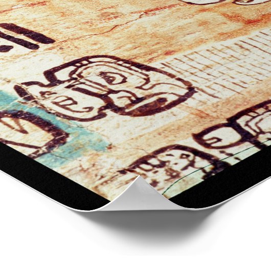 Detail aus einem Maya-Codex Poster (Ecke)