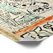 Detail aus einem Maya-Codex Poster (Ecke)