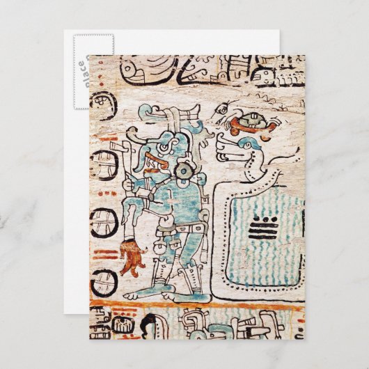 Detail aus einem Maya-Codex Postkarte (Vorne/Hinten)