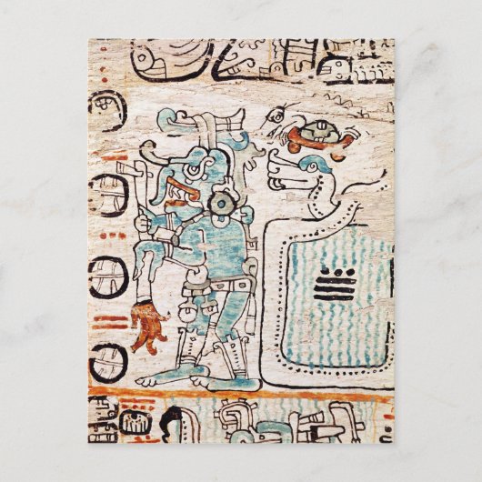 Detail aus einem Maya-Codex Postkarte (Vorderseite)