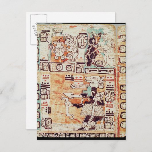 Detail aus einem Maya-Codex Postkarte (Vorne/Hinten)
