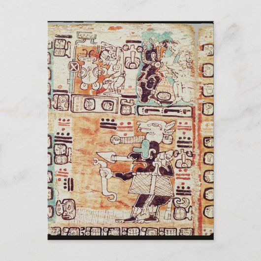 Detail aus einem Maya-Codex Postkarte (Vorderseite)