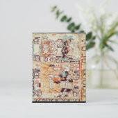 Detail aus einem Maya-Codex Postkarte (Stehend Vorderseite)