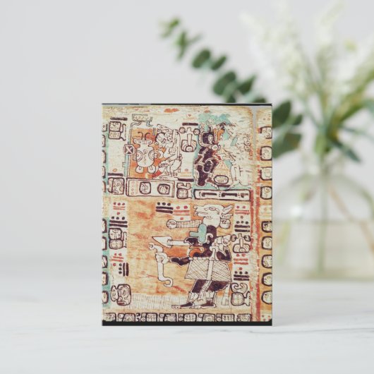 Detail aus einem Maya-Codex Postkarte (Stehend Vorderseite)