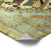 Detail aus einer katalanischen Weltkarte Poster (Ecke)