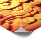 Detail aus einer Tempelmauer mit Poster (Ecke)