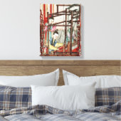 Detail aus einer Vase, die Seidengewebe darstellt Leinwanddruck (Insitu (Schlafzimmer))