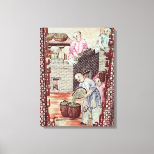 Detail aus einer Vase, die Trockentee darstellt Leinwanddruck (Vorderseite)