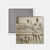 Detail aus Sarkophagen Magnet (Vorderseite/Rückseite)