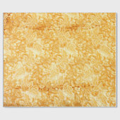 Detail aus Stoff mit goldenem Spitzen Geschenkpapier (Flach)