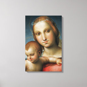 Detail aus<Virgin and Child>Rapha zugewiesen Leinwanddruck
