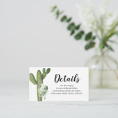 Detail Cactus White Blume Taco über Liebe Begleitkarte (Stehend Vorderseite)