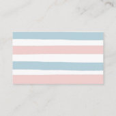 Detail-Card-Bärengeschlecht: Rosa und Blau Begleitkarte (Rückseite)