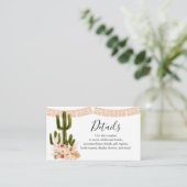 Detail Card Boho Cactus Taco über Liebe Pampas Gra Begleitkarte (Stehend Vorderseite)