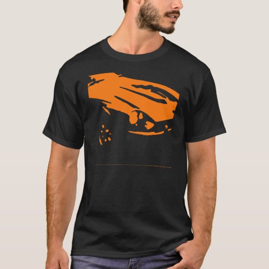 Detail Datsun 240Z - Orange auf dunklem Shirt (Vorderseite)