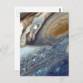 Detail der Atmosphäre von Jupiter Großer Roter Fle Postkarte (Vorne/Hinten)
