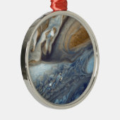 Detail der Atmosphäre von Jupiter Großer Roter Fle Silbernes Ornament (Rechts)