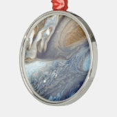Detail der Atmosphäre von Jupiter Großer Roter Fle Silbernes Ornament (Links)