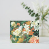 Detail der Blume in einer Terra Cotta Vase Postkarte (Stehend Vorderseite)