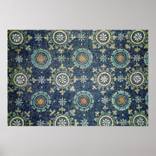 Detail der Blumendekoration von der Wölbung Poster