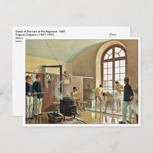 Detail der Duschen im Regiment von Eugene Chaper Postkarte (Vorne/Hinten)