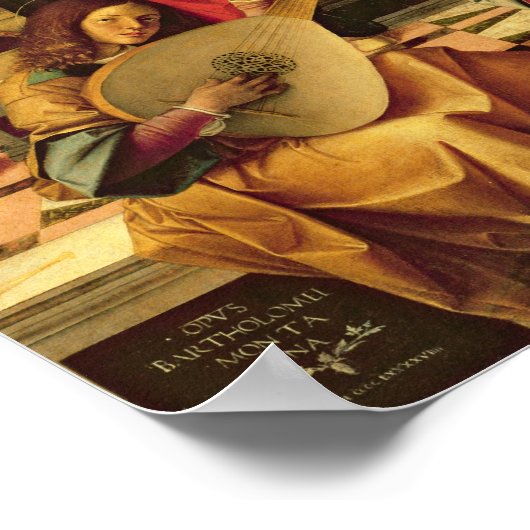 Detail der Engelmusiker Poster (Ecke)