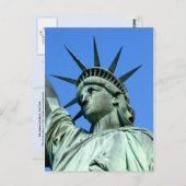 Detail der Freiheitsstatue Kopf und Krone Postkarte (Vorne/Hinten)