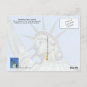 Detail der Freiheitsstatue Kopf und Krone Postkarte (Rückseite)